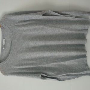 Zara lightweight Boat Neckline Gray minimalist Sweater Pullover XL